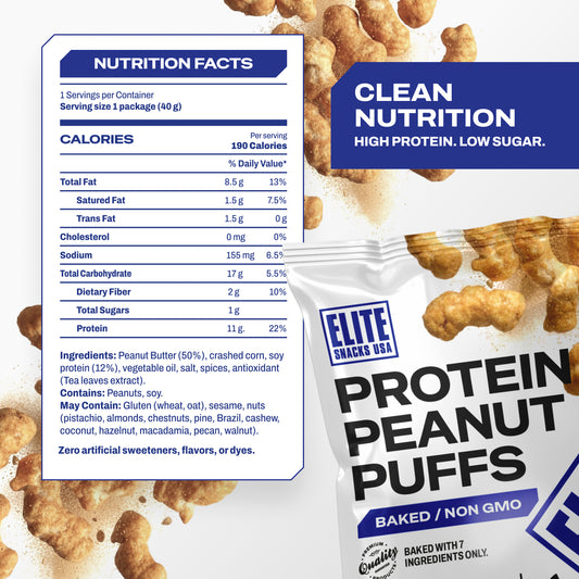 Puffs de cacahuete proteicos